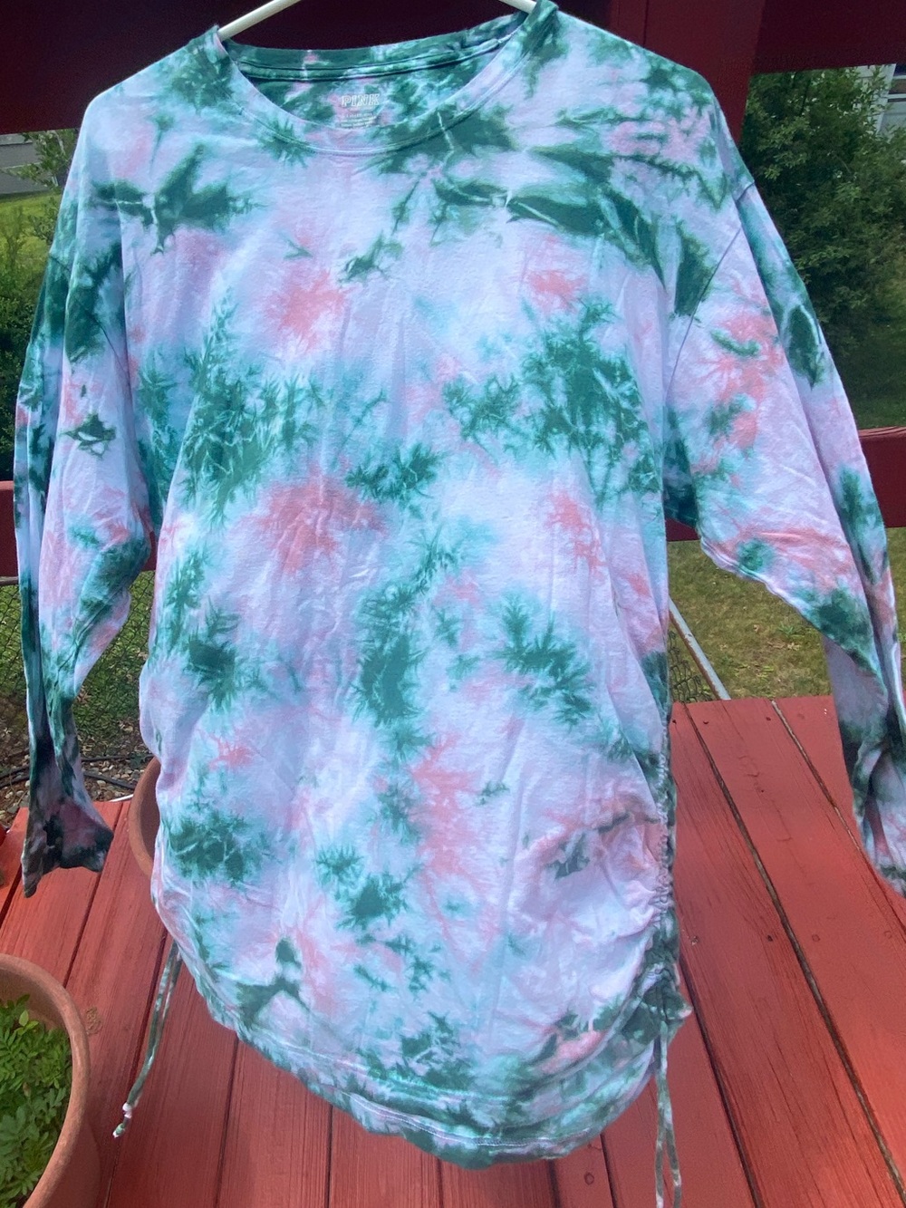 PINK Victoria’s Secret Tie-Dye Long Sleeve Top – Large - Picture 7 of 9